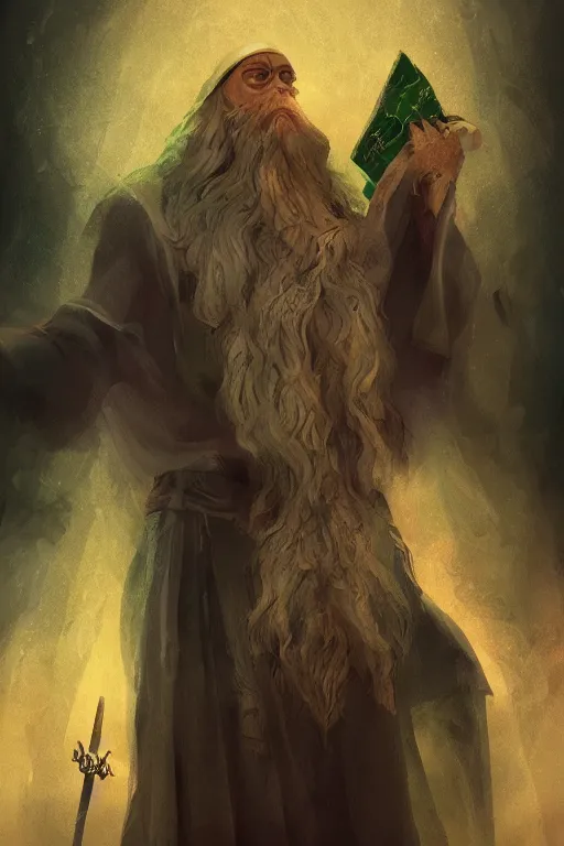 Image similar to the hermit from major arcana character concept art, digital painting, mixed media, trending on artstation and deviantart, epic composition, magnum opus, highly detailed, 8 k