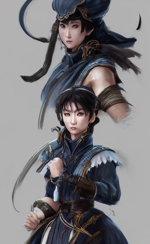 Prompt: a portrait of chun li, bloodborne concept art, 4 k