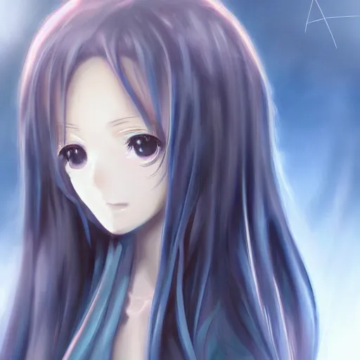 Image similar to a beautiful anime girl l, Digital art, Studio ghibi,