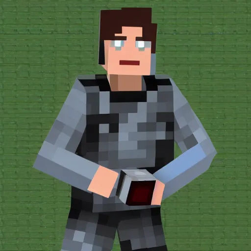 Prompt: Tom Cruise as a Minecraft character