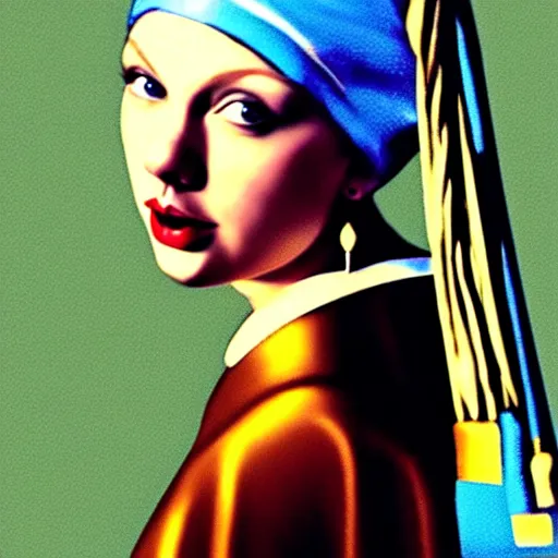 Image similar to Taylor Swift as the girl with the pearl earring