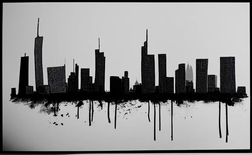 Image similar to minimalist hand drawing of frankfurt skyline