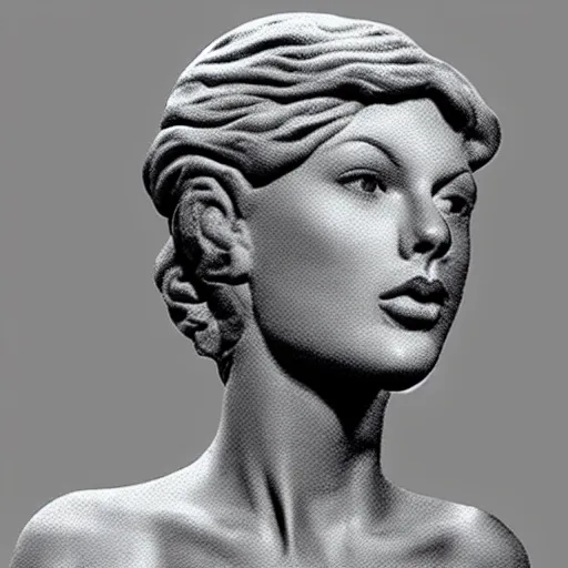 Prompt: stone sculpture of taylor swift