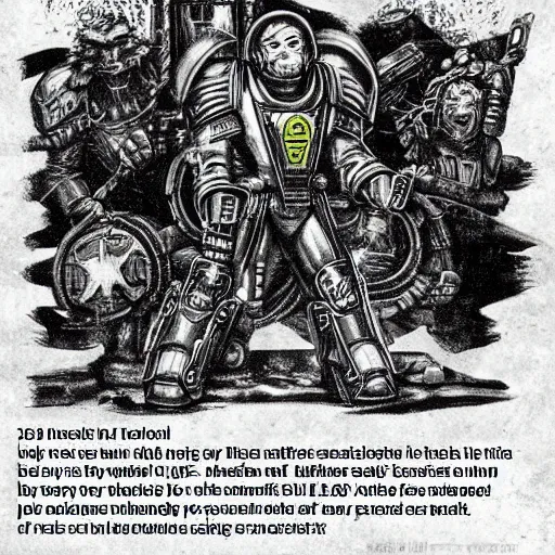 Image similar to elon musk warhammer 4 0 k