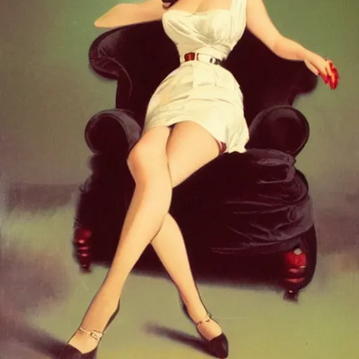 Image similar to photo of young woman by gil elvgren