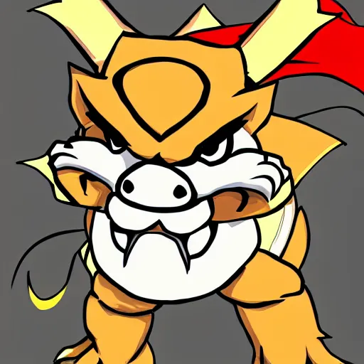 Image similar to bowser, anime art style