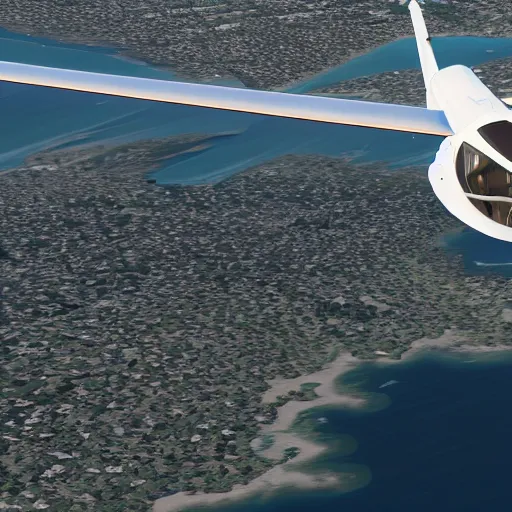 Image similar to screenshot of game microsoft flight simulator, 8K, cinematic lighting