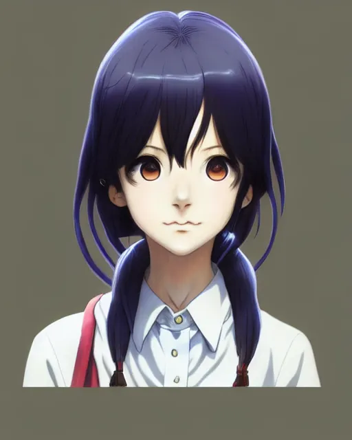 Prompt: portrait Anime petite librarian girl fine face, pretty face, realistic shaded Perfect face, fine details. Anime. by makoto sinkai, katsuhiro otomo ghost in the shell movie scene