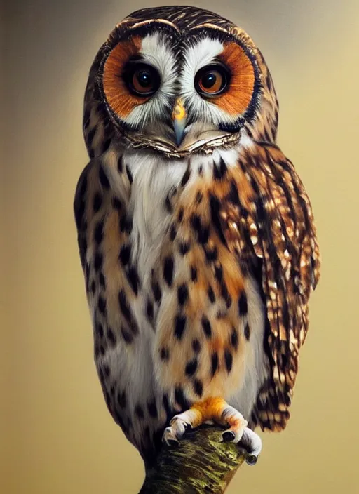 Prompt: realistic portrait beautiful painting of malaysia owl, moon pupil. full body, fine art, trending on artstation, smooth draw, sharp focus, digital art, bright colors, fine draw, perfect lighting, high render, high resolution.