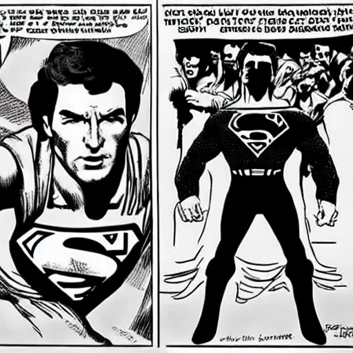 Prompt: “ bruce springsteen as superman, by jack kirby ”