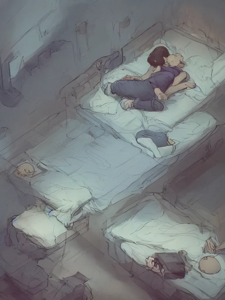 Image similar to when i lay me down to sleep by disney concept artists, blunt borders, rule of thirds