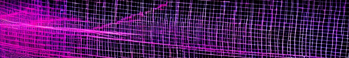 Image similar to abstract art representing data, glowing neon mesh on a dark background