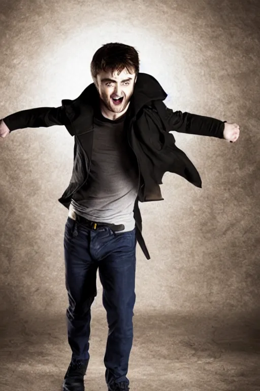 Image similar to Daniel Radcliffe as Wolverine, promo shoot, studio lighting