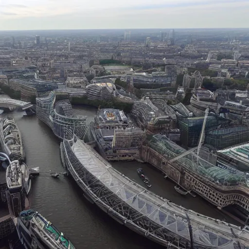 Image similar to Looking down at London from the top of the London Eye