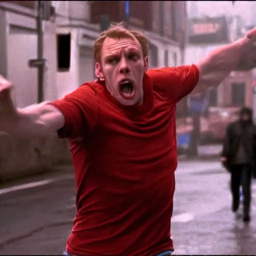 Image similar to Live Action Still of Jerma in Shaun of the Dead, real life, hyperrealistic, ultra realistic, realistic, highly detailed, epic, HD quality, 8k resolution, body and headshot, film still