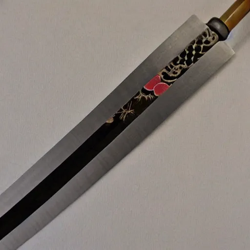 Prompt: japanese art styled sword