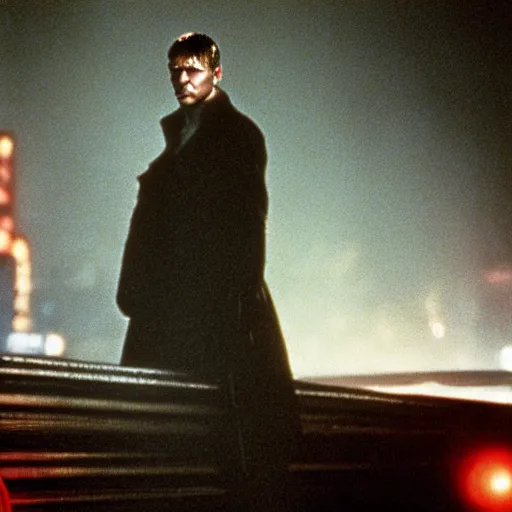 Image similar to thomas. still from blade runner.