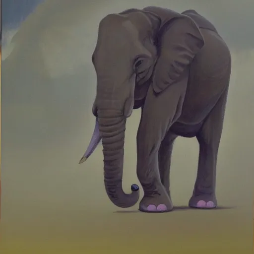 Prompt: professional painting of an elephant in the style Agnes Lawrence Pelton, smooth, sharp focus, illustration, intricate, stormy weather, extremely detailed masterpiece,