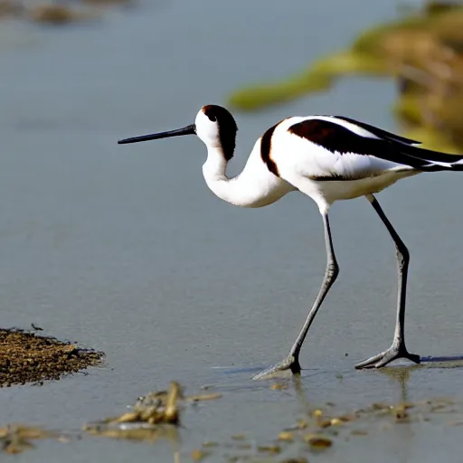 Prompt: pied avocet playing chess