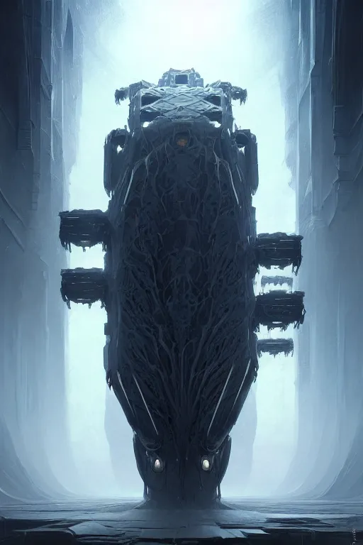 Prompt: professional concept art of a symmetrical fractal ominous floating robotic terrifying thing in a dark room by artgerm and greg rutkowski ( thin white border ). an intricate, elegant, highly detailed digital painting, concept art, smooth, sharp focus, illustration, in the style of cam sykes, wayne barlowe, igor kieryluk.