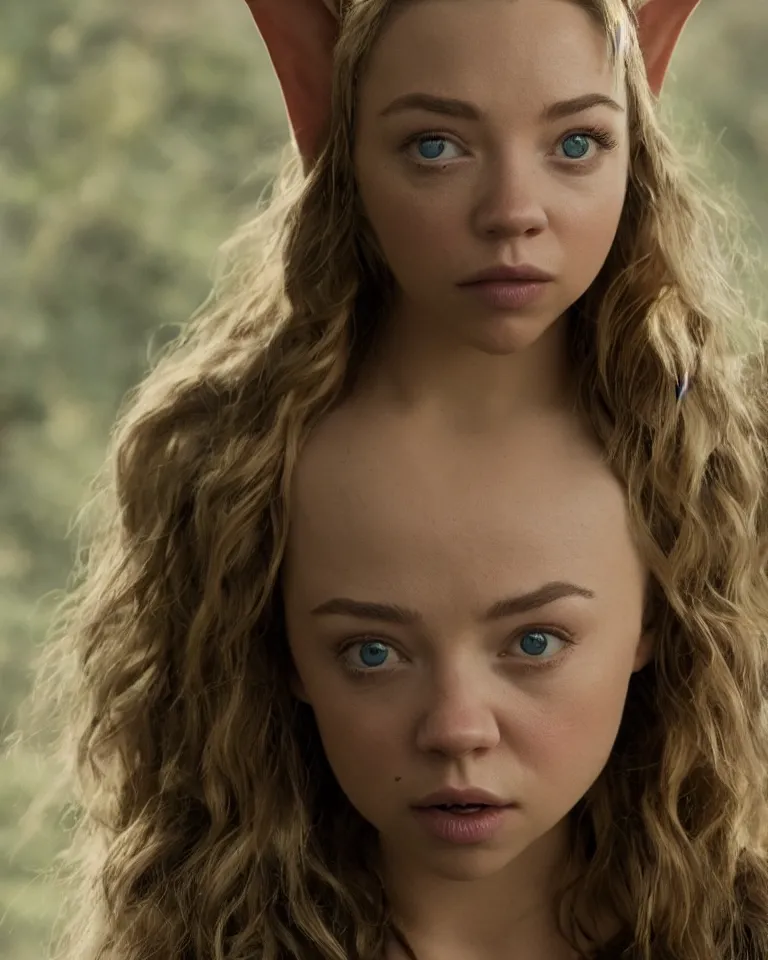 Image similar to portrait of sydney sweeney as an elf warrior,