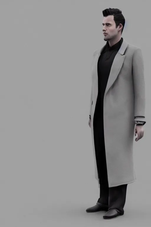 Prompt: a 🏛️ wearing a formal overcoat, portait photo profile picture, hyperrealistic concept art, octane render, unreal engine 5, digital art hi