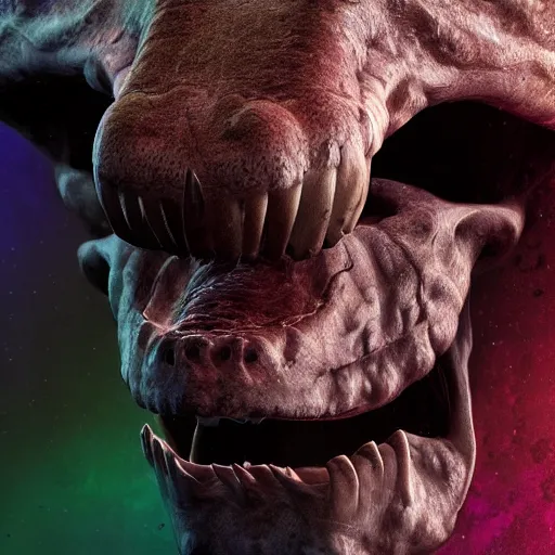 Image similar to Photorealistic bone hammerhead monster from pitch black. Hyperdetailed photorealism, 108 megapixels, amazing depth, glowing rich colors, powerful imagery, psychedelic Overtones, 3D finalrender, 3d shading, cinematic lighting, artstation concept art