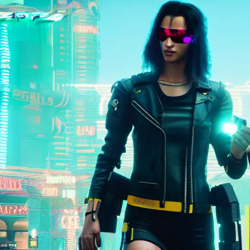 Image similar to winona rider in Cyberpunk 2077. CP2077. 3840 x 2160