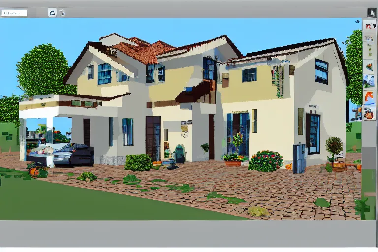 Image similar to a 2 5 pixel length by 2 5 pixel width image of a house