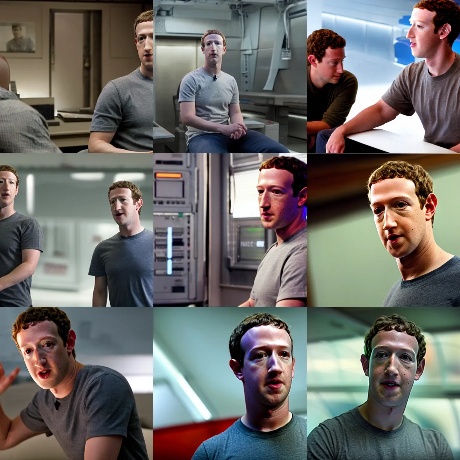 Prompt: Movie still of Mark Zuckerberg in Serenity