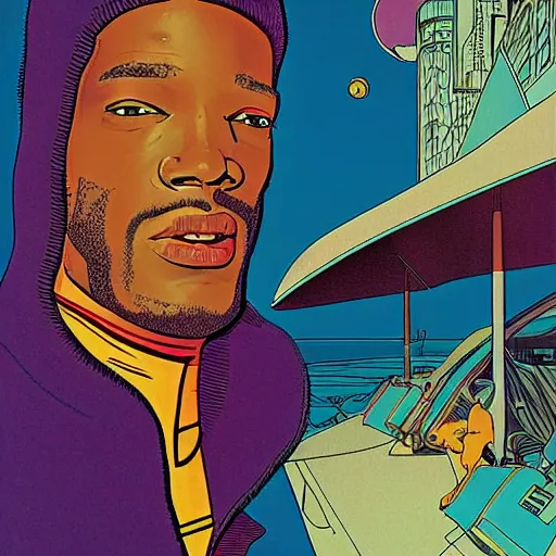 Image similar to marlon wayans retro minimalist portrait moebius starwatcher comic by jean giraud, 8 k