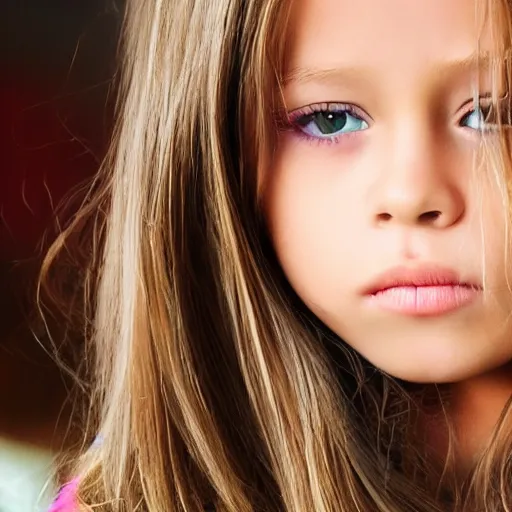 Image similar to Kristina Pimenova, 9yo, by Tom Bagshow