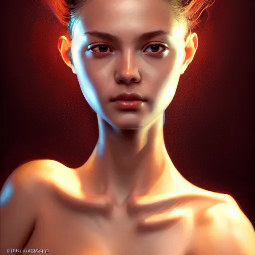 Image similar to portrait of a beautiful girl with scorpions around her, slight smile, digital painting, concept art, sharp focus, illustration, au naturel, hyper detailed, digital art, trending in artstation, cinematic lighting, studio quality, smooth render, unreal engine 5 rendered, octane rendered, art by hajime sorayama h 6 4 0