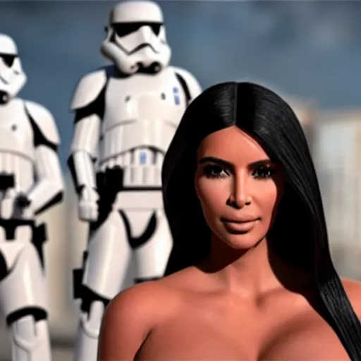 Image similar to kim kardashian in star wars as an evil sith, 8k resolution, full HD, cinematic lighting, award winning, anatomically correct