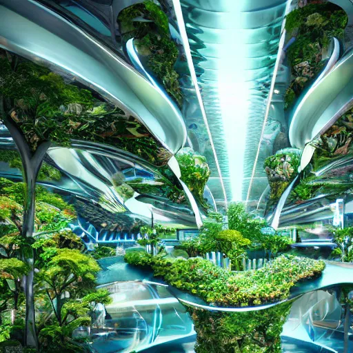 Image similar to futuristic botanical city