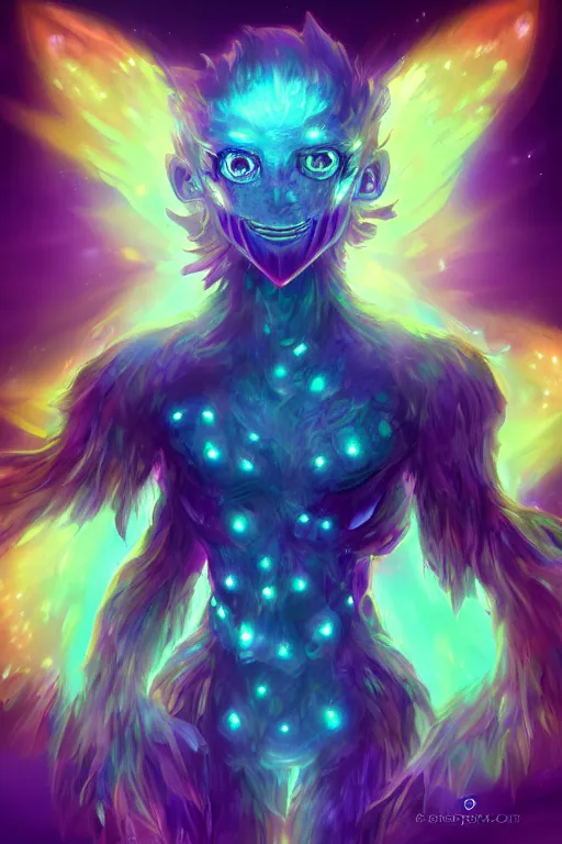 Prompt: a glowing humanoid crystal monster with gemstones for eyes, highly detailed, digital art, sharp focus, trending on art station, anime art style