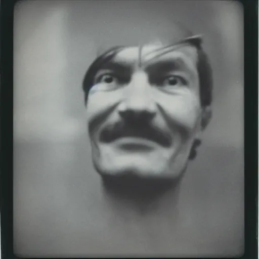 Prompt: polaroid of nameless one face shot by Tarkovsky