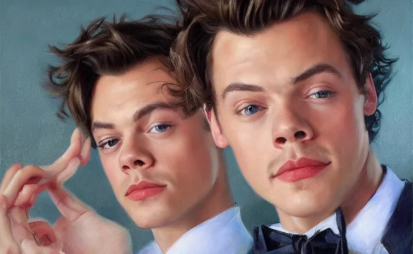 Image similar to Harry Styles. By Konstantin Razumov, highly detailded