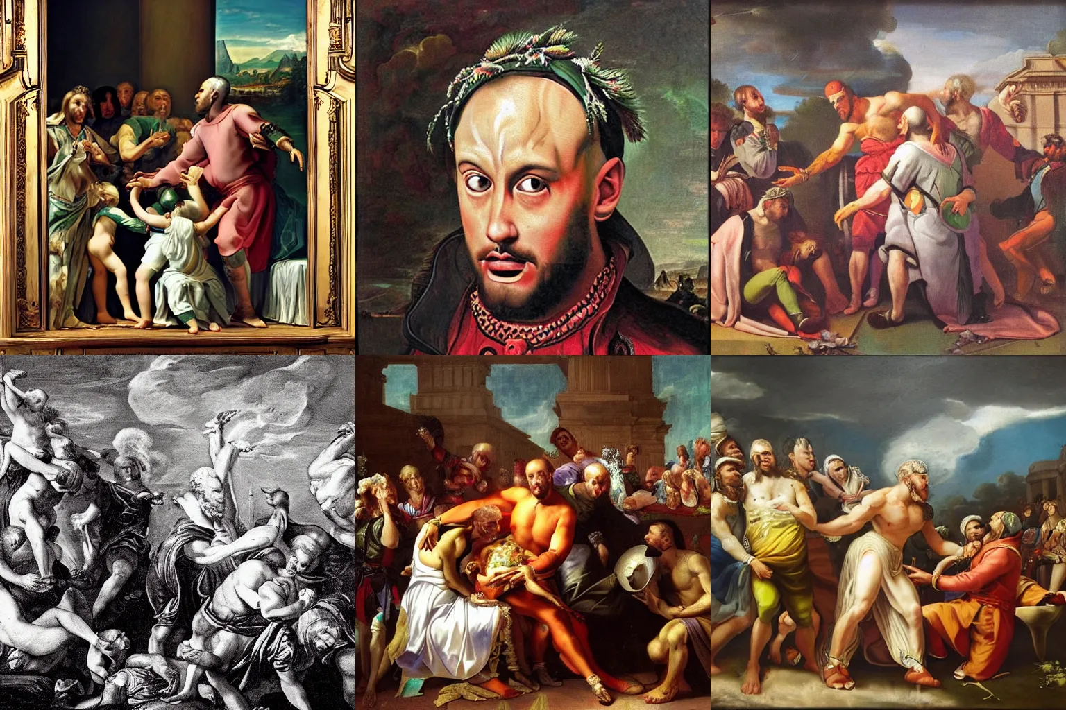 Prompt: riff raff is an onion, baroque painting