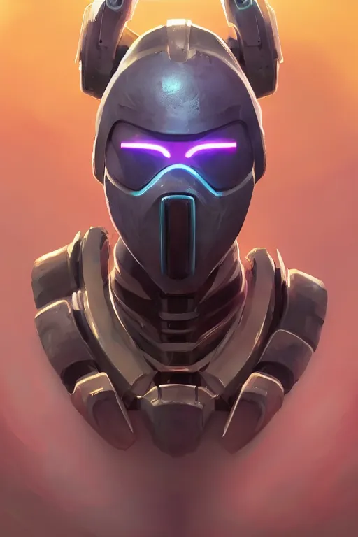 Image similar to epic mask helmet robot ninja portrait stylized as fornite style game design fanart by concept artist gervasio canda, behance hd by jesper ejsing, by rhads, makoto shinkai and lois van baarle, ilya kuvshinov, rossdraws global illumination radiating a glowing aura global illumination ray tracing hdr render in unreal engine 5