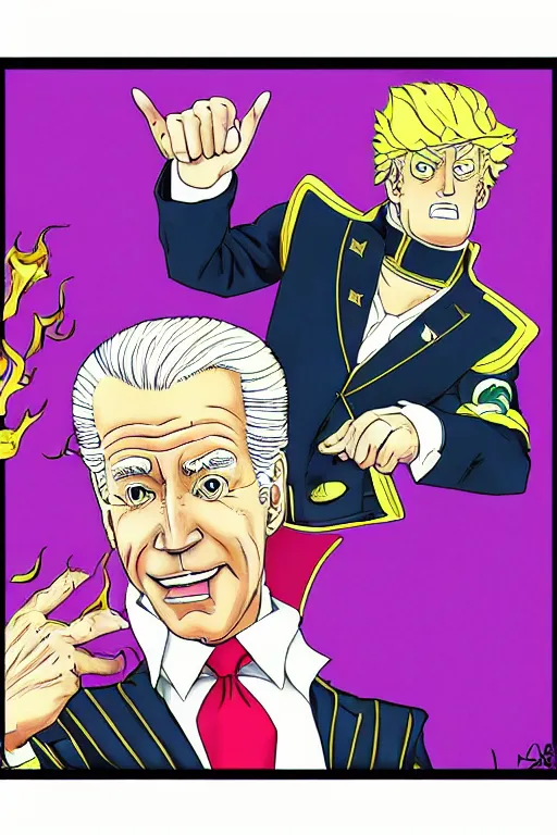 prompthunt: Donald trump as jotaro kujo in jojo's bizarre