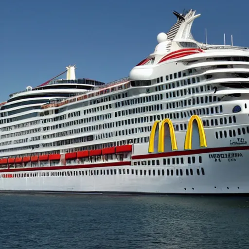 Prompt: mcdonalds cruise ship