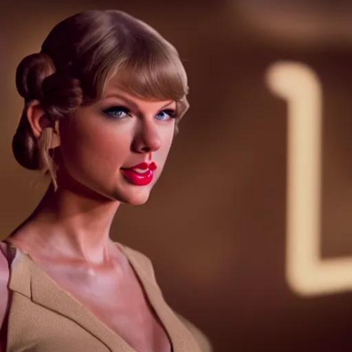 Image similar to taylor swift as princess leia in star wars, 8 k resolution, cinematic lighting, anatomically correct