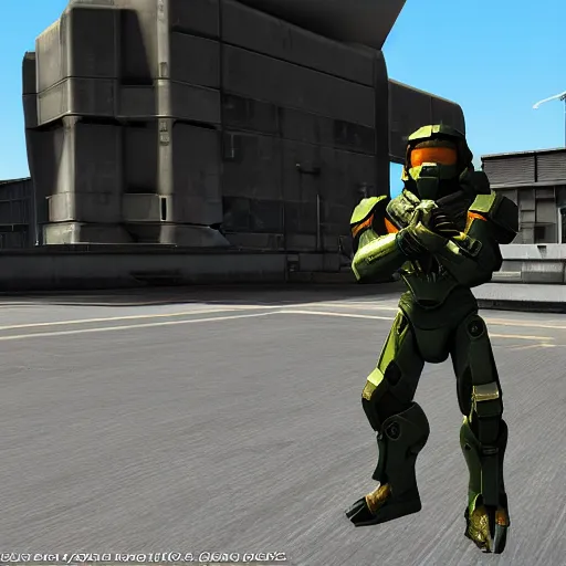 Prompt: master chief in Gmod