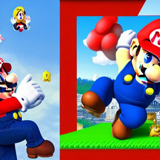 Prompt: Mario by miyazaki miyamoto
