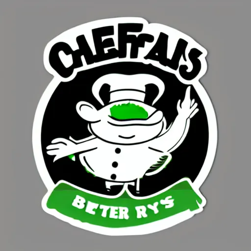 Image similar to chef platypus, logo style, black and green