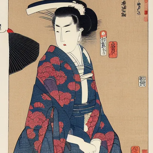 Prompt: elegant mistress in fancy clothes, 8k, ultra detailed, Ukiyo-e style by Katsushika Hokusai