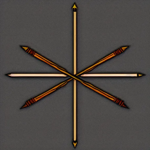 Prompt: [ archery ] [ wooden arrows with steel tip ] [ unity 2 d ] [ spritesheet ] [ black background ]