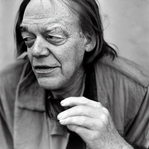 Image similar to Senator Richard Shelby as a disheveled homeless man. CineStill