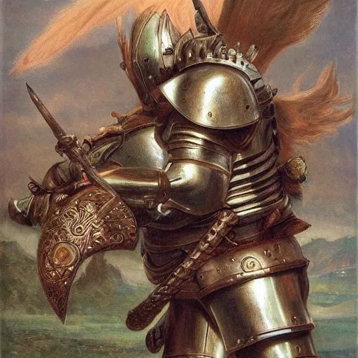 Prompt: armor, sophie anderson